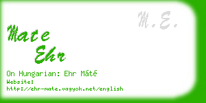 mate ehr business card