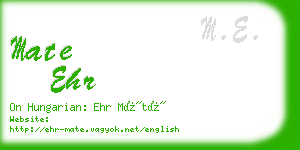 mate ehr business card